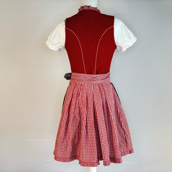 Authentic German Dirndl USA Colors ~ Size 8 US Edelheiß Oktoberfest 4th of July - Picture 6 of 8